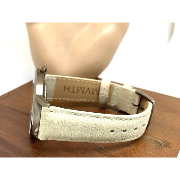MVMT Women\'s Watch Boulevard Quartz White Gray Marble Dial Leather Band 38mm main image 11